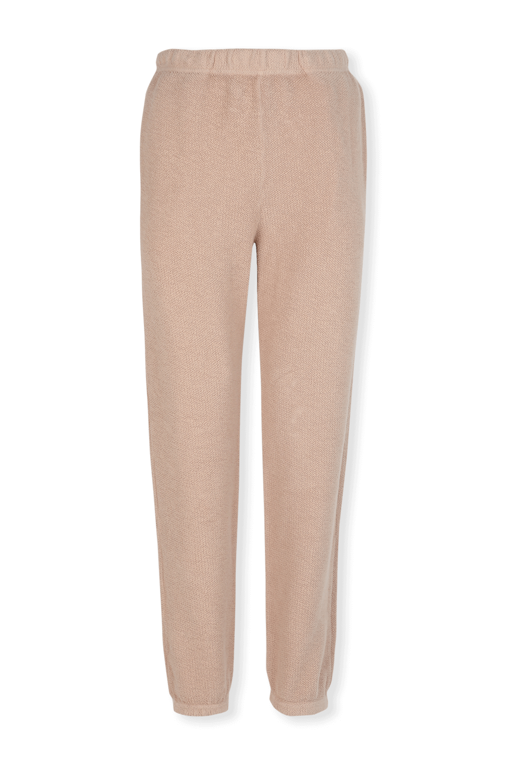 תמונה קידמית של מכנסי טרנינג בגוון ורוד עתיק