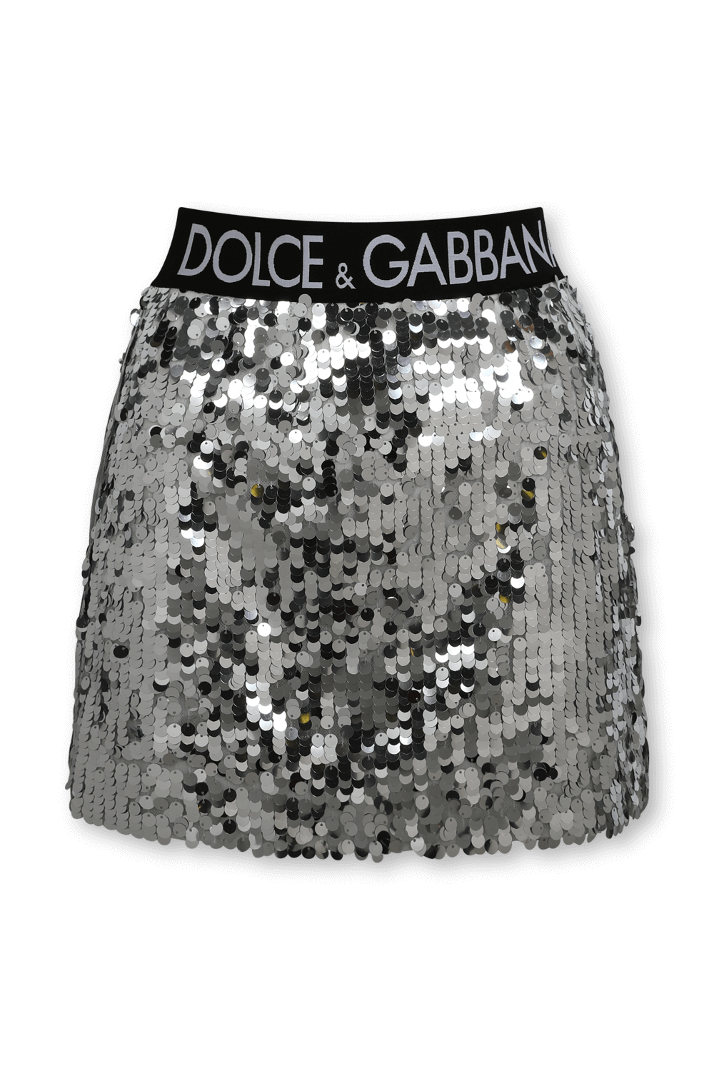 תמונה קידמית של חצאית מיני פאייטים