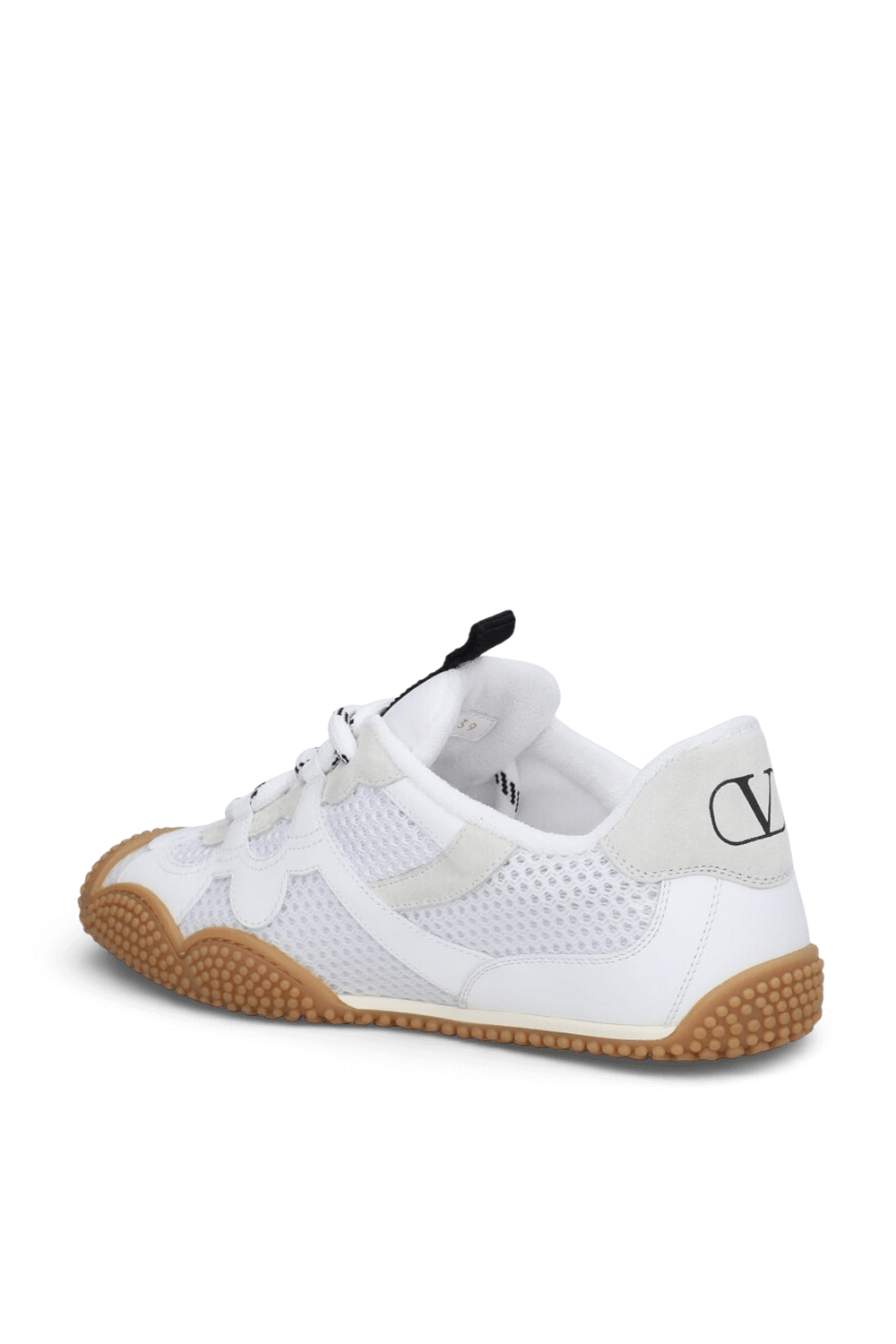 תמונה אחורית של נעלי סניקרס עור