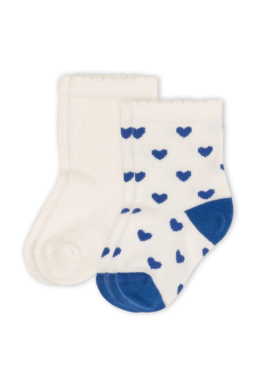 מארז שני זוגות גרביים עם לבבות כחולים - גילאי 3-36 חודשים PETIT BATEAU