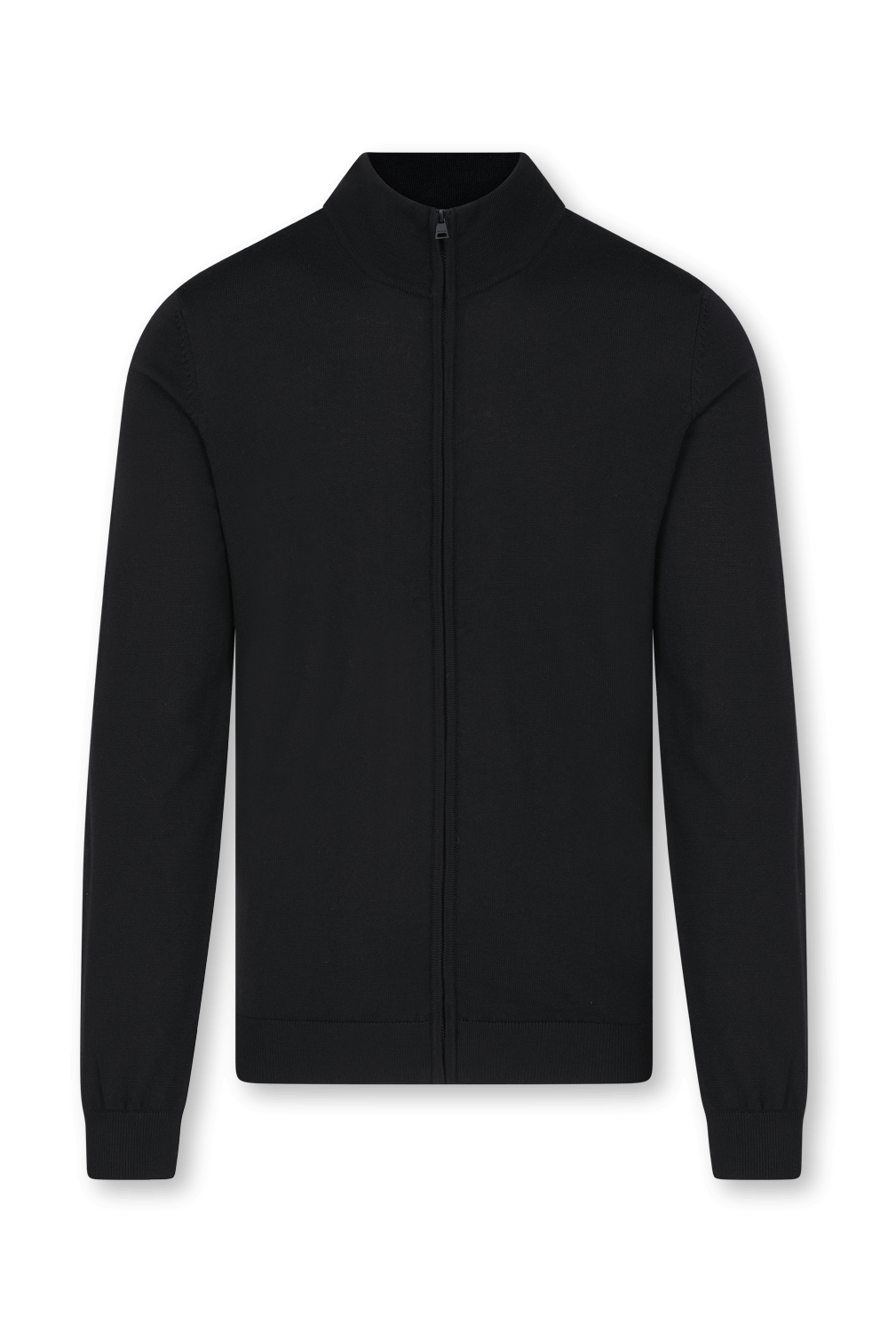 תמונה קידמית של ז'קט סרוג מצמר בגזרת סלים