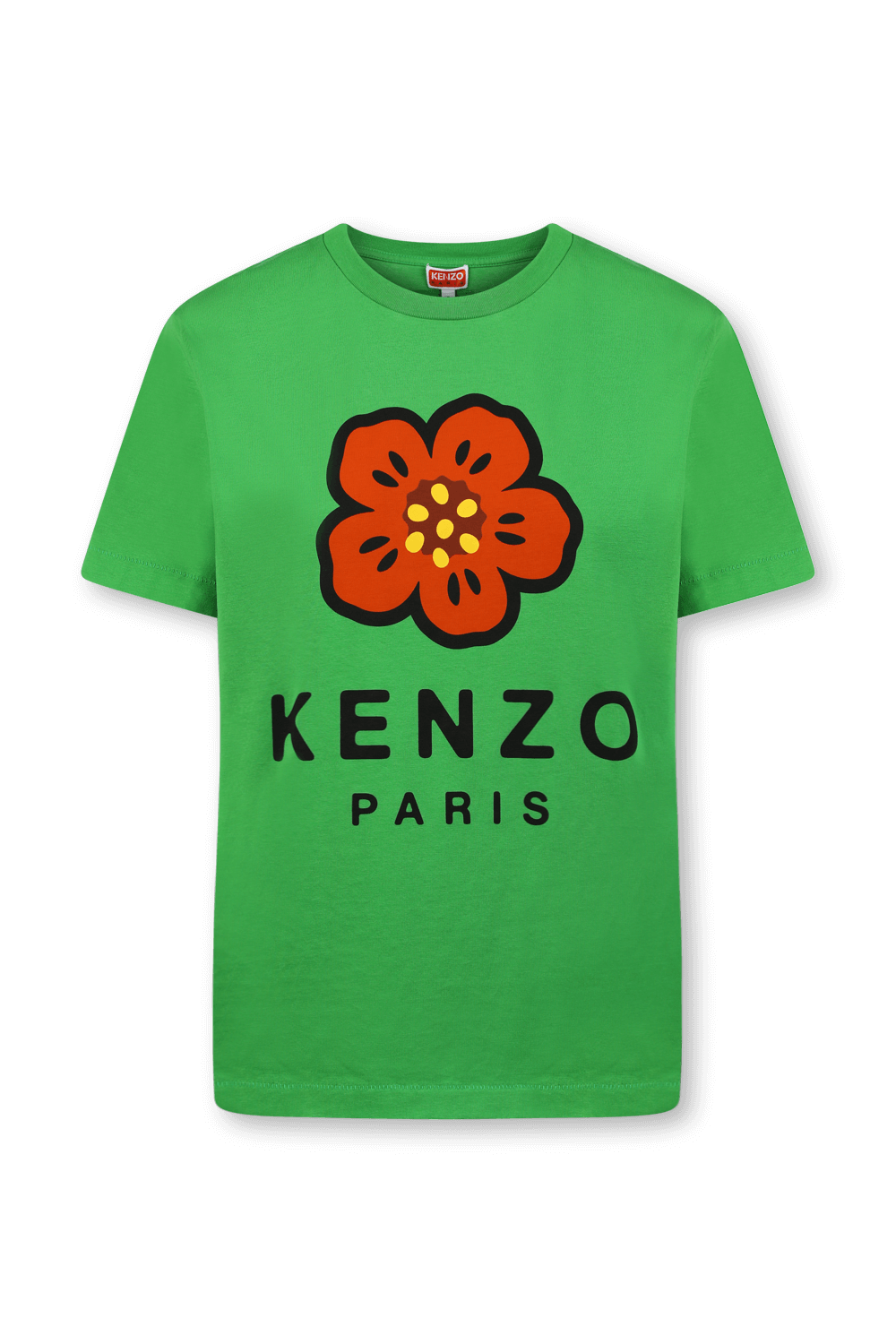 חולצת לוגו פריז עם פרינט פרח KENZO