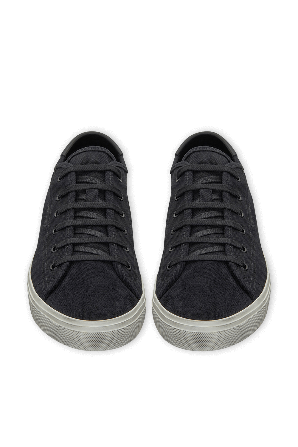 Malibu Sneakers in Black Canvas and Leather SAINT LAURENT