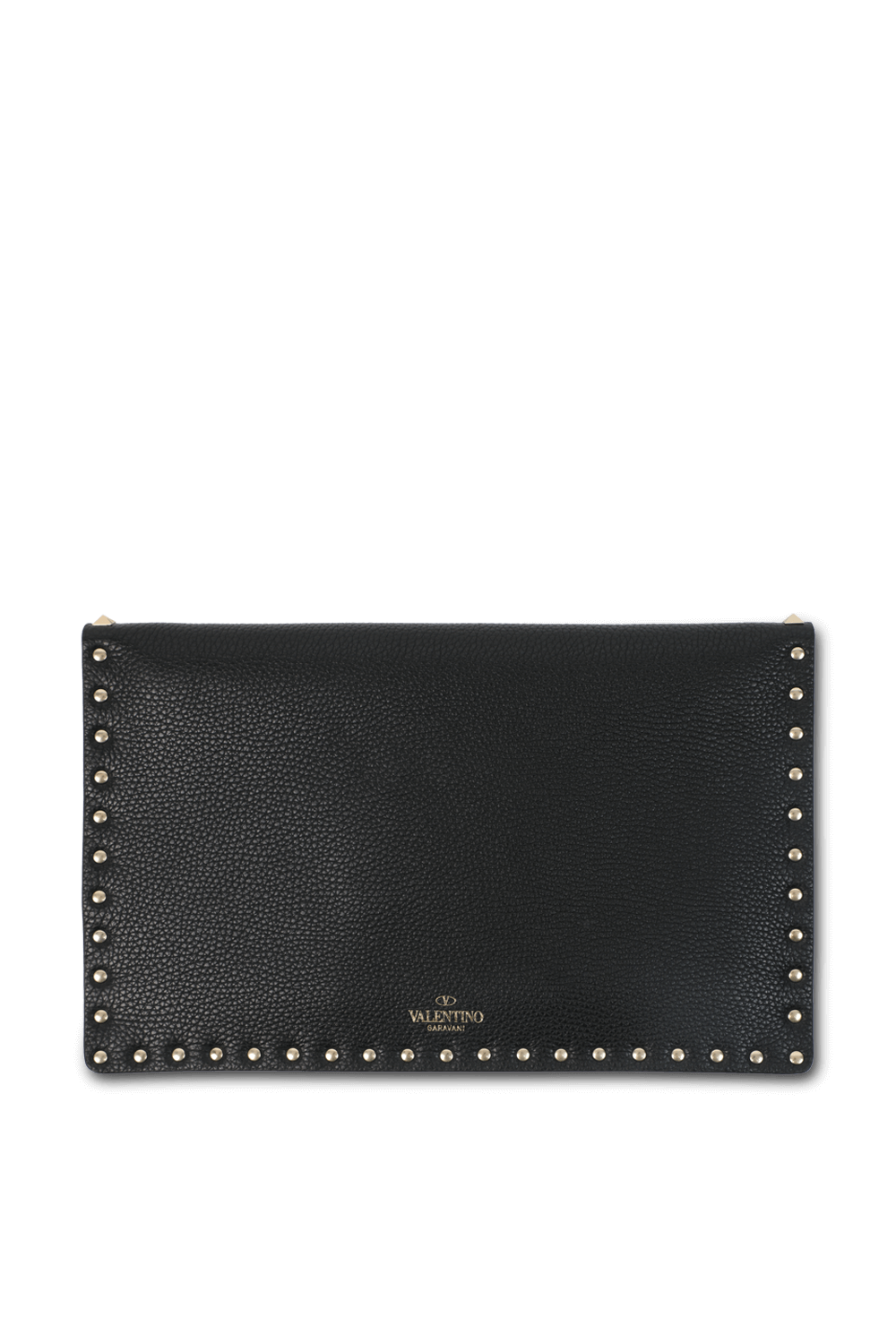 תמונה אחורית של תיק קלאץ' מעטפה מעור מגורען