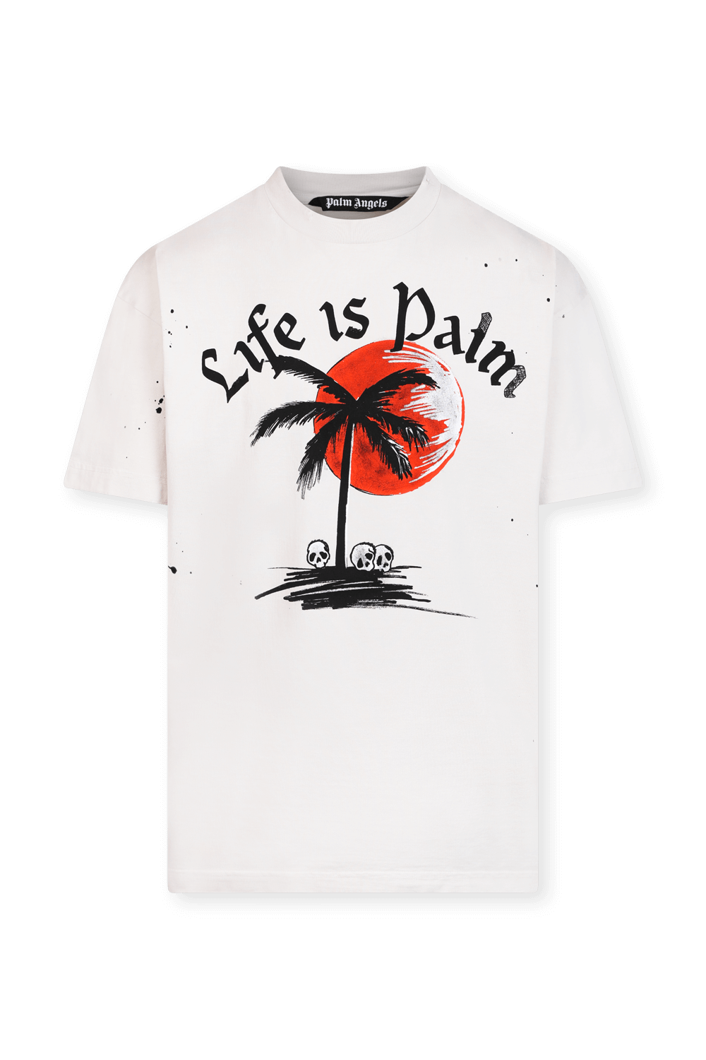 תמונה קידמית של חולצת טי פאלם שקיעה