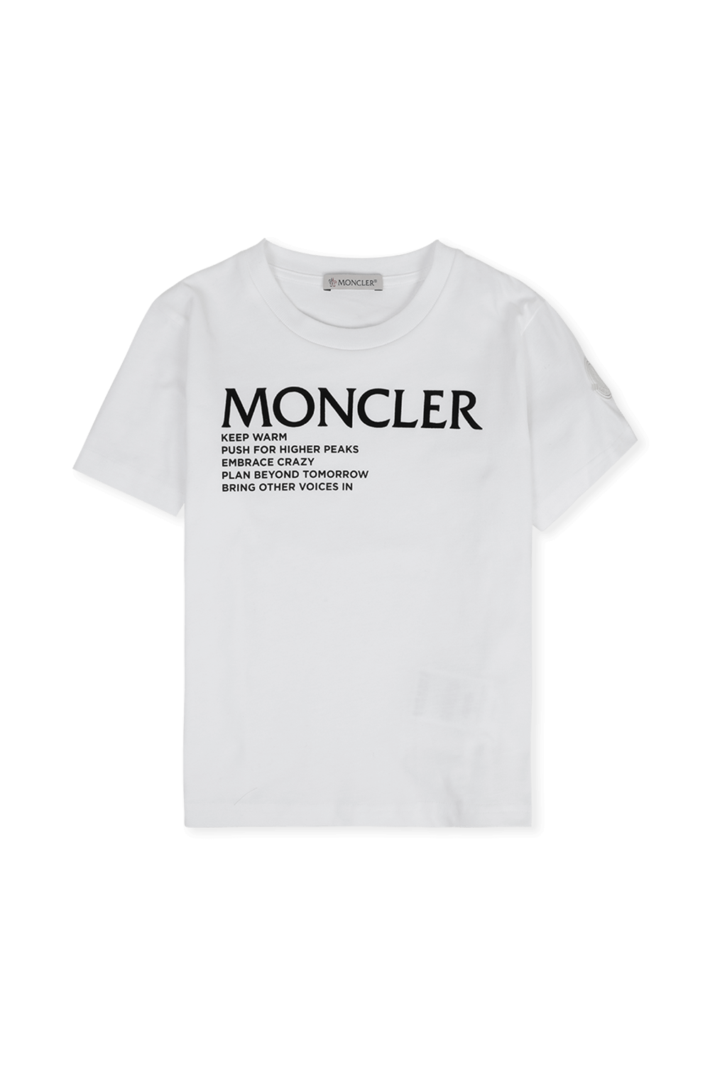 גילאי 8-10 חולצת טי בלבן עם לוגו בחזית MONCLER KIDS