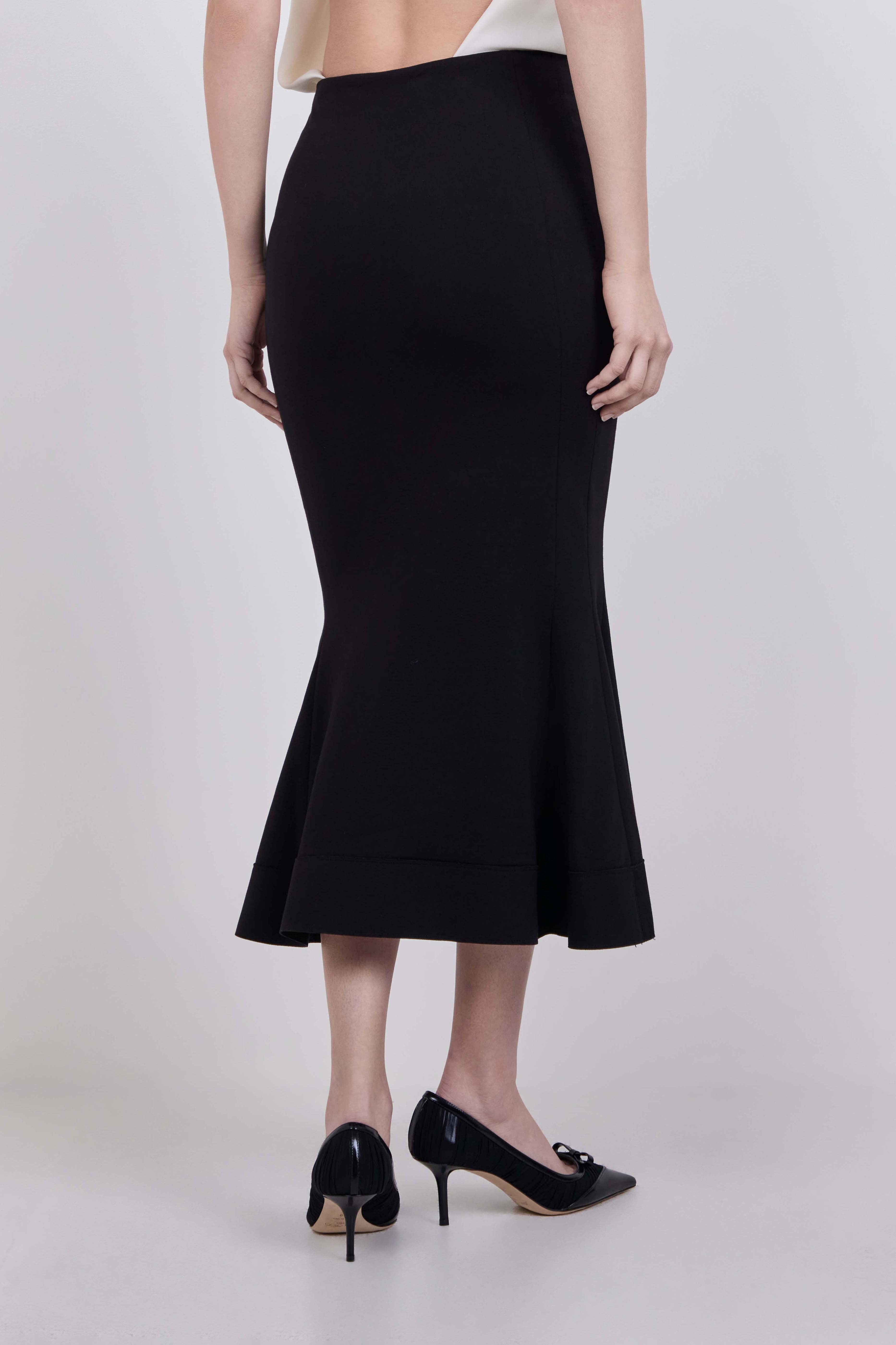 תמונת דוגמן אחורית של חצאית מידי