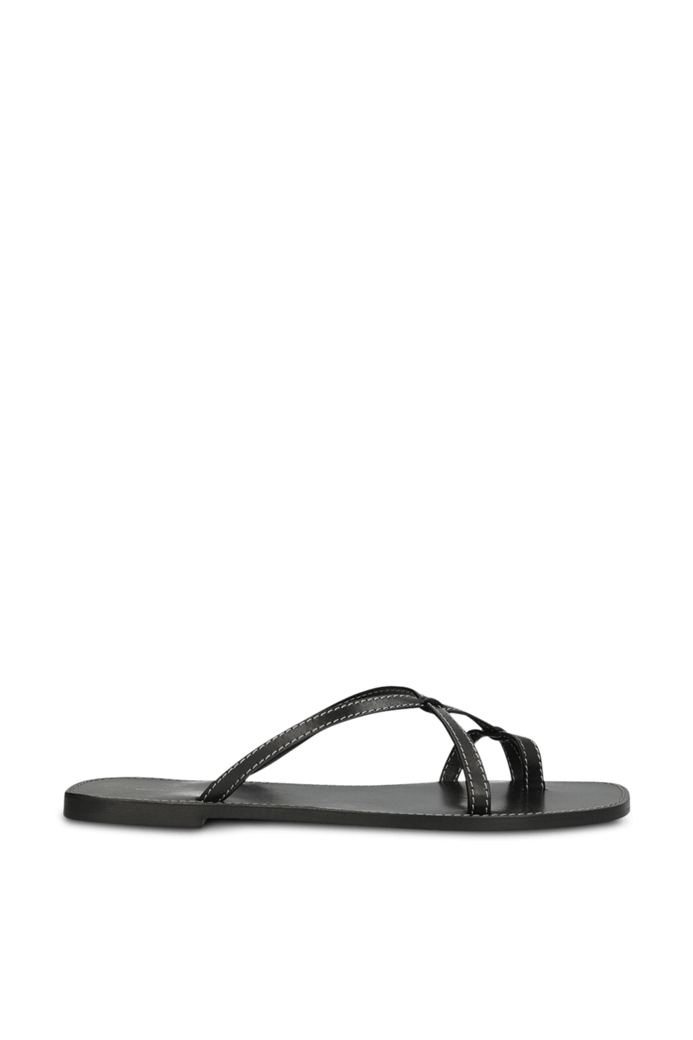 תמונה קידמית של כפכפי עור