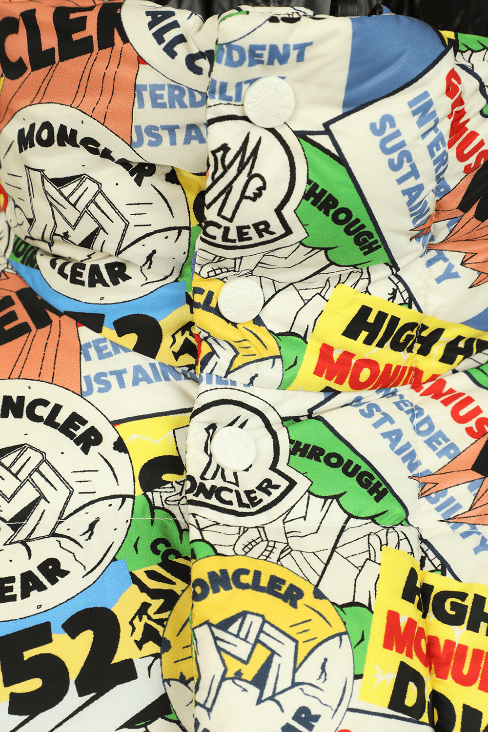 תמונת פנים של מעיל פאפר דו צדדי בדגומה צבעונית