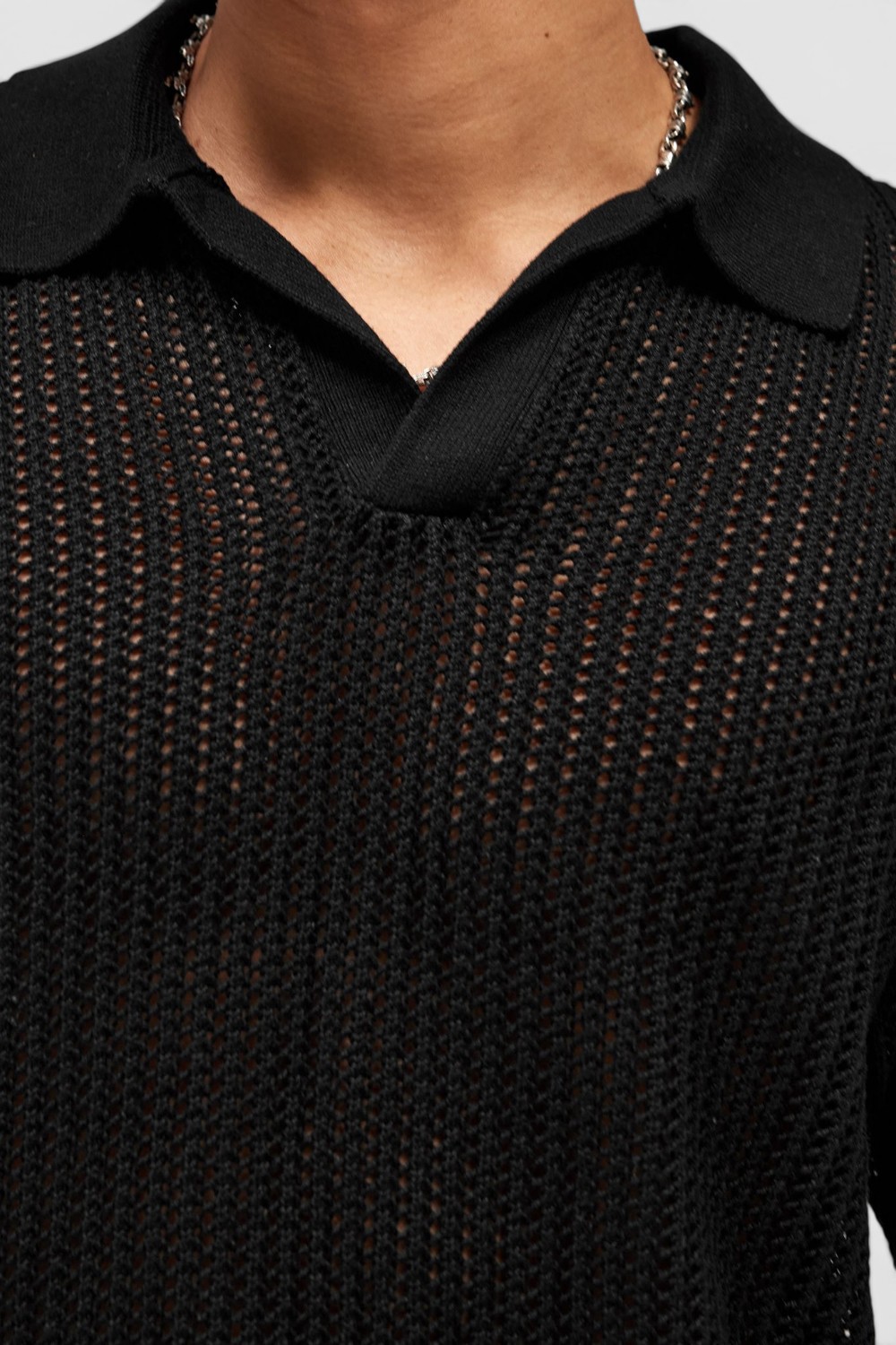 תמונת תקריב דוגמן של סריג פולו