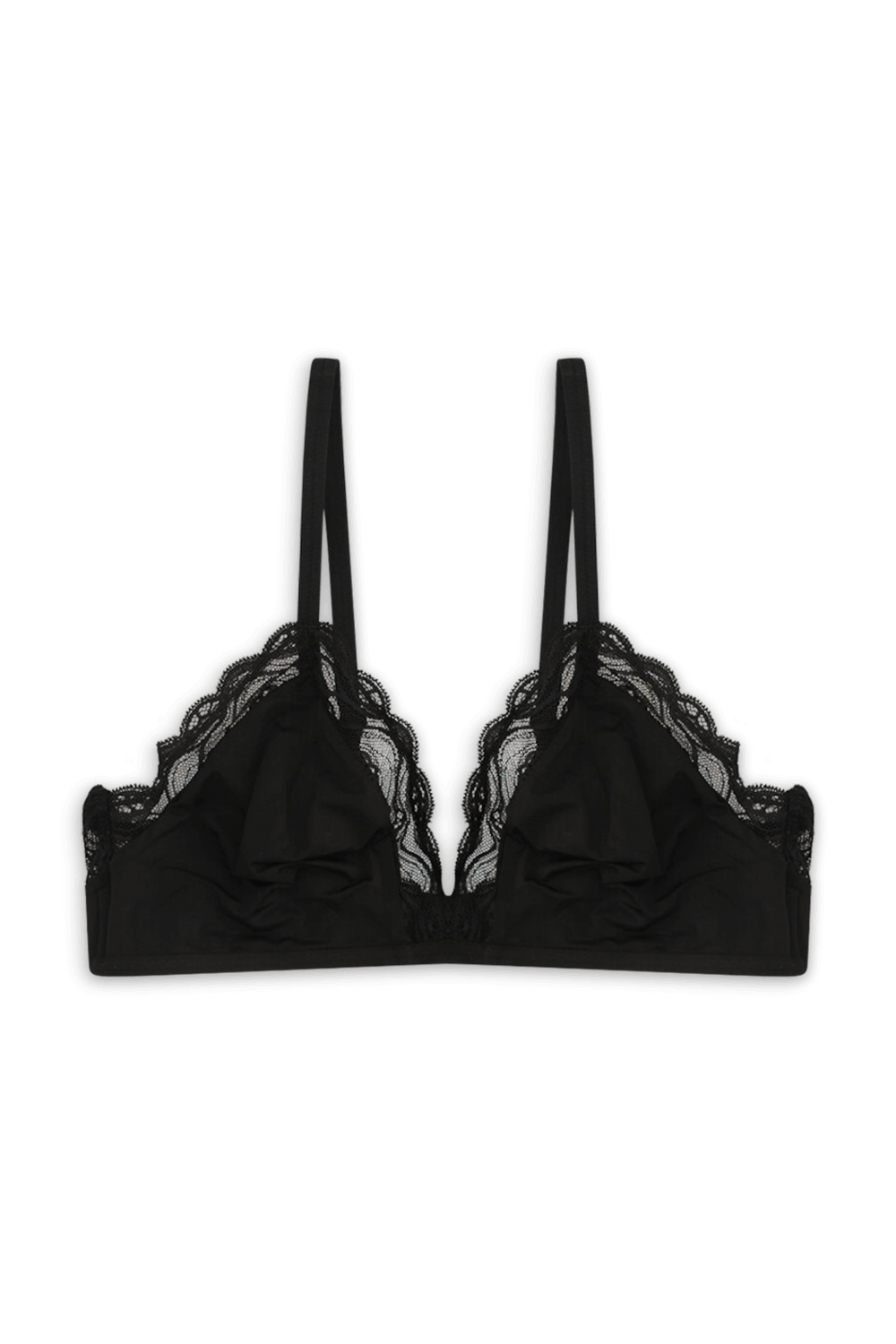 תמונה קידמית של חזיית משולשים עם תחרה