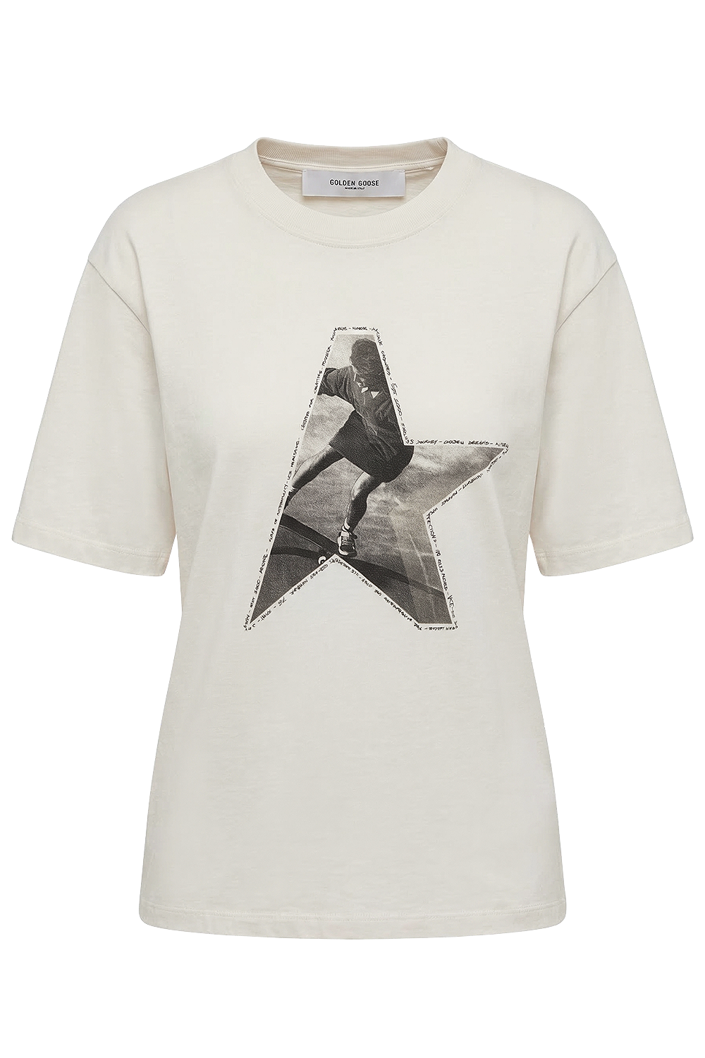 תמונה קידמית של חולצת טי בגזרה מרובעת