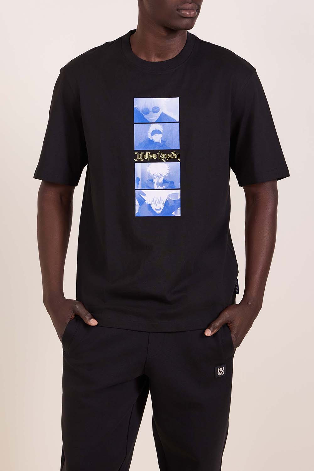 תמונת דוגמן קידמית של חולצת טי הוגו X ג'וג'וטסו קאיסן