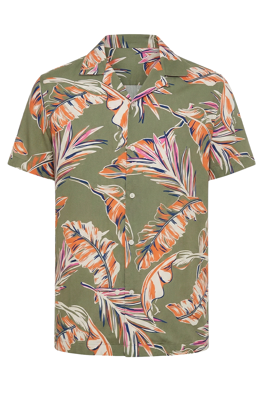 תמונה קידמית של חולצת כפתורים קצרה