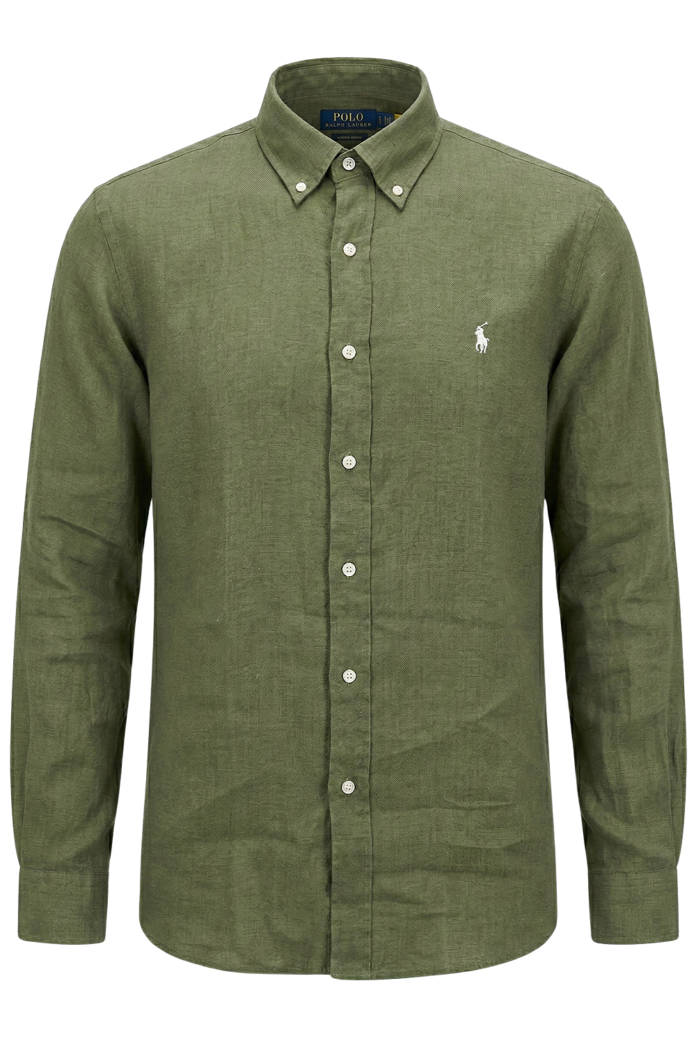 תמונה קידמית של חולצת כפתורים מפשתן