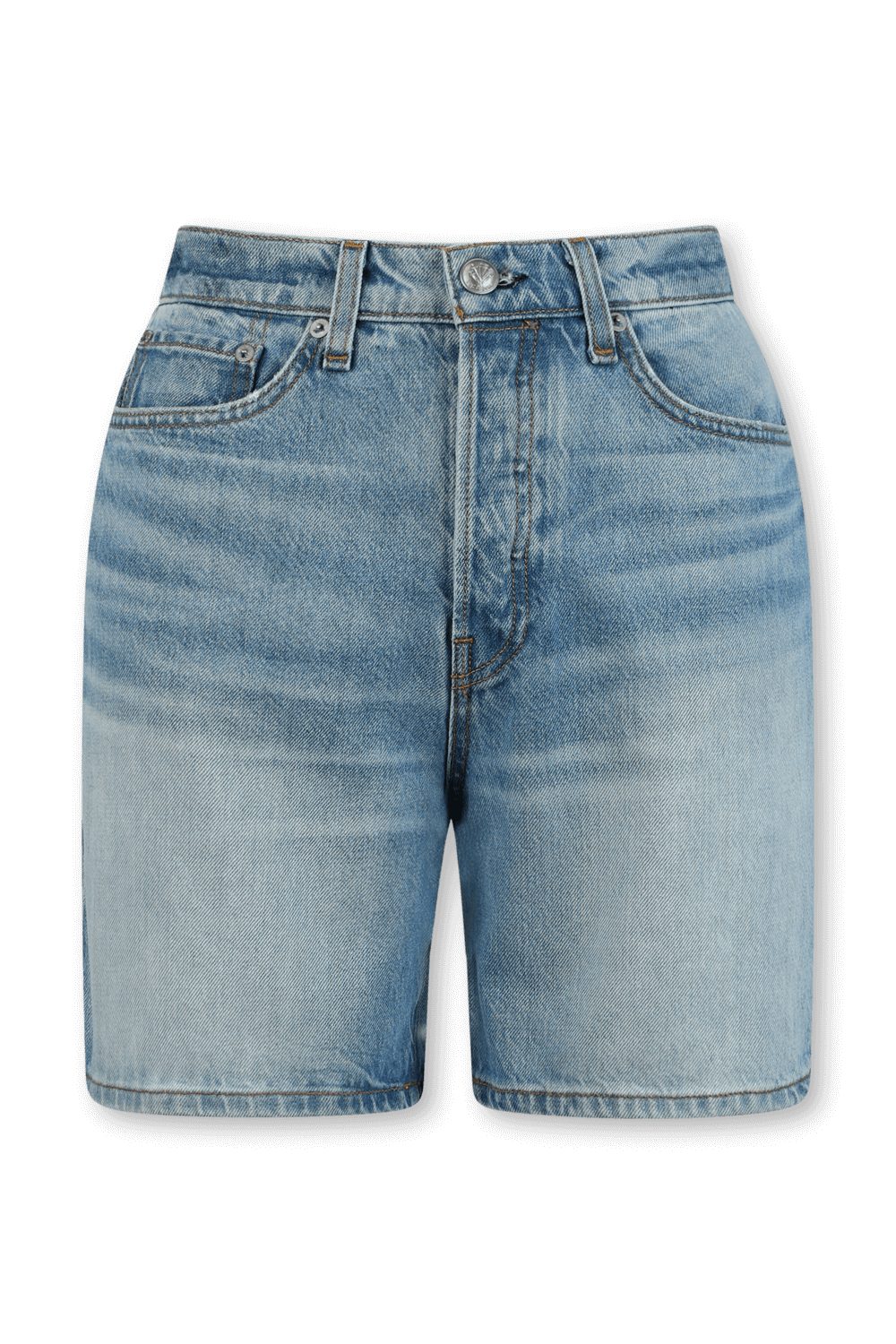 תמונה קידמית של מכנסי ג'ינס מאיה היי רייס קצרים