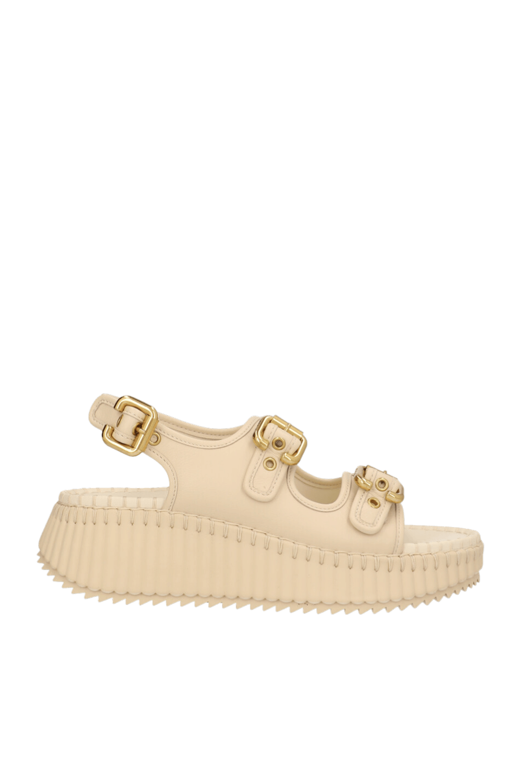 תמונה קידמית של סנדלי פלטפורמה נמה