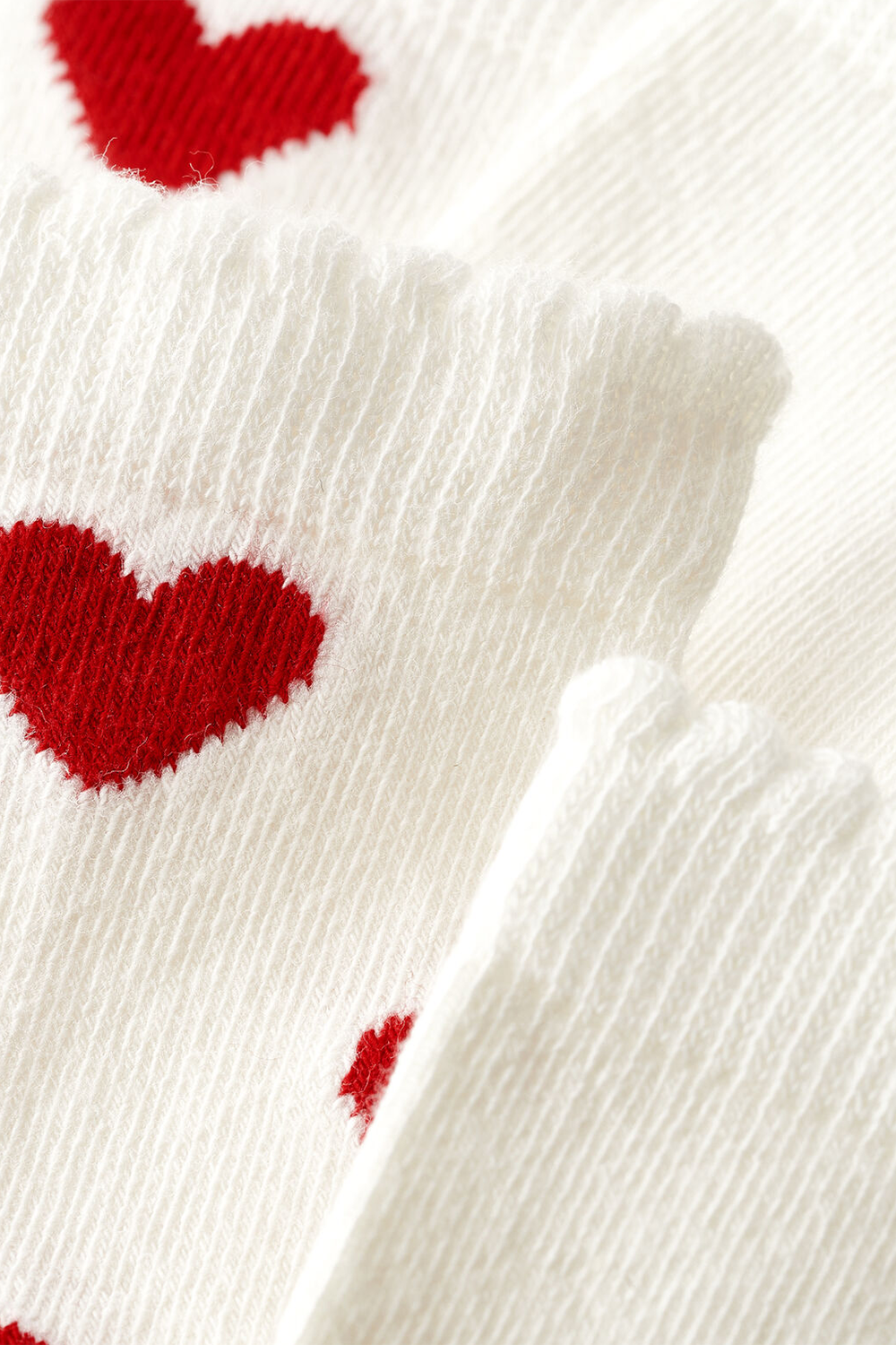 תמונה אחורית של מארז שני זוגות גרביים לבבות - גילאי 4-14 שנים