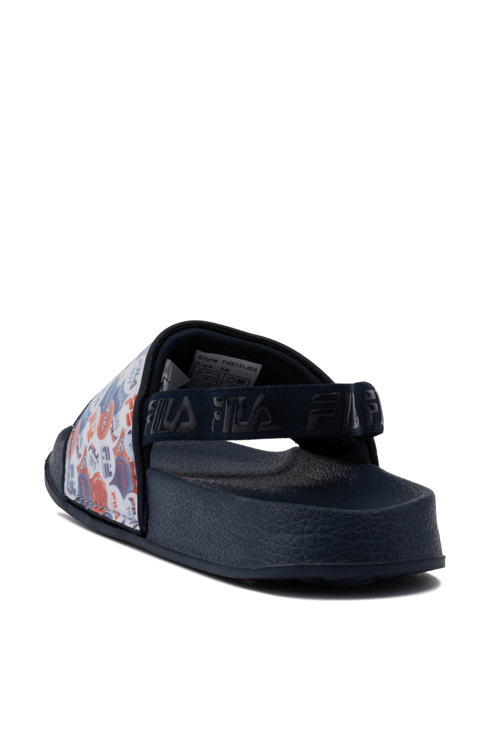 תמונה אחורית של מידות 28-35 סנדלי סליידס כחולים