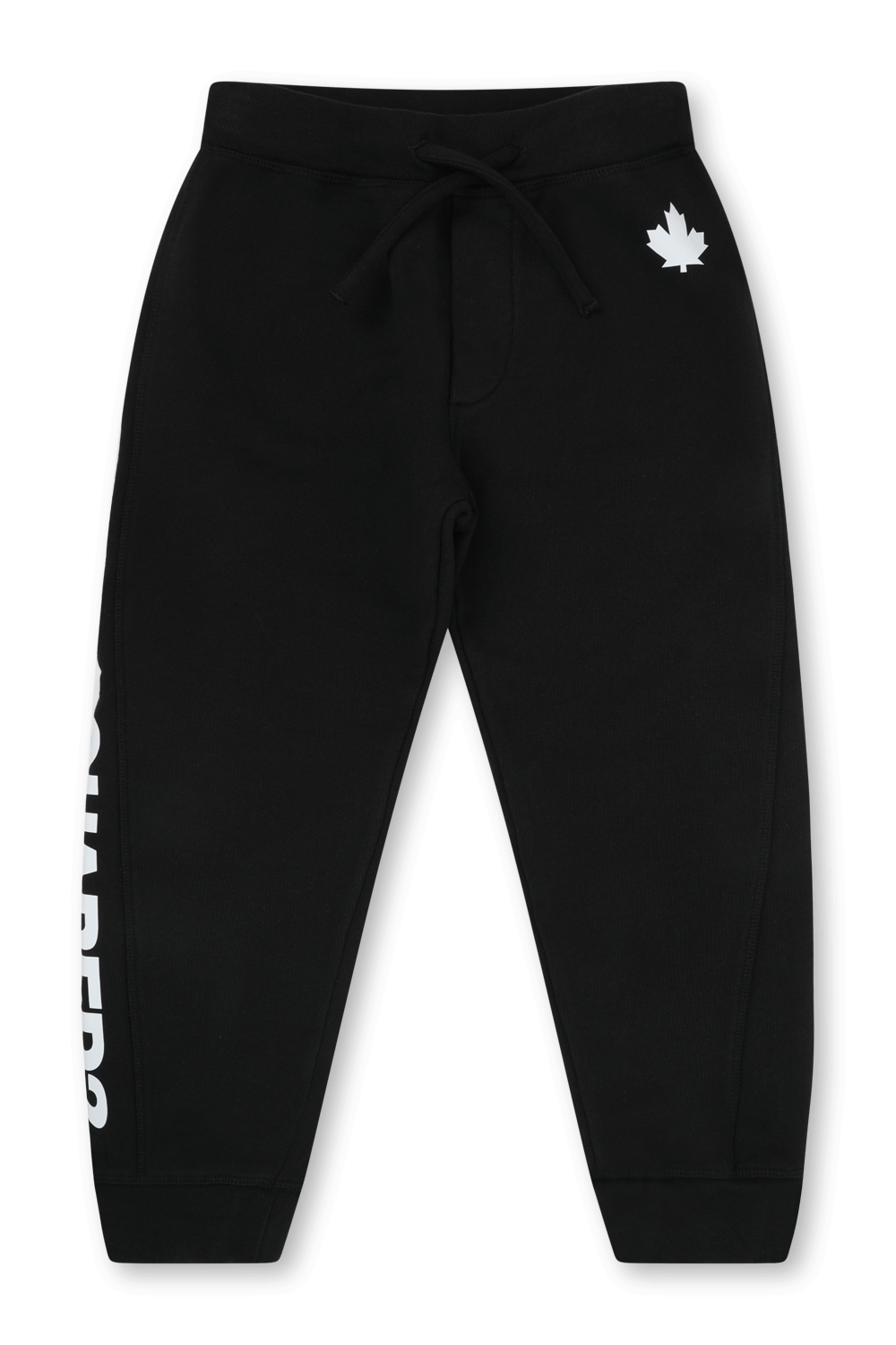 גילאי 4-16 מכנסי טרנינג שחורים עם לוגו DSQUARED2 KIDS