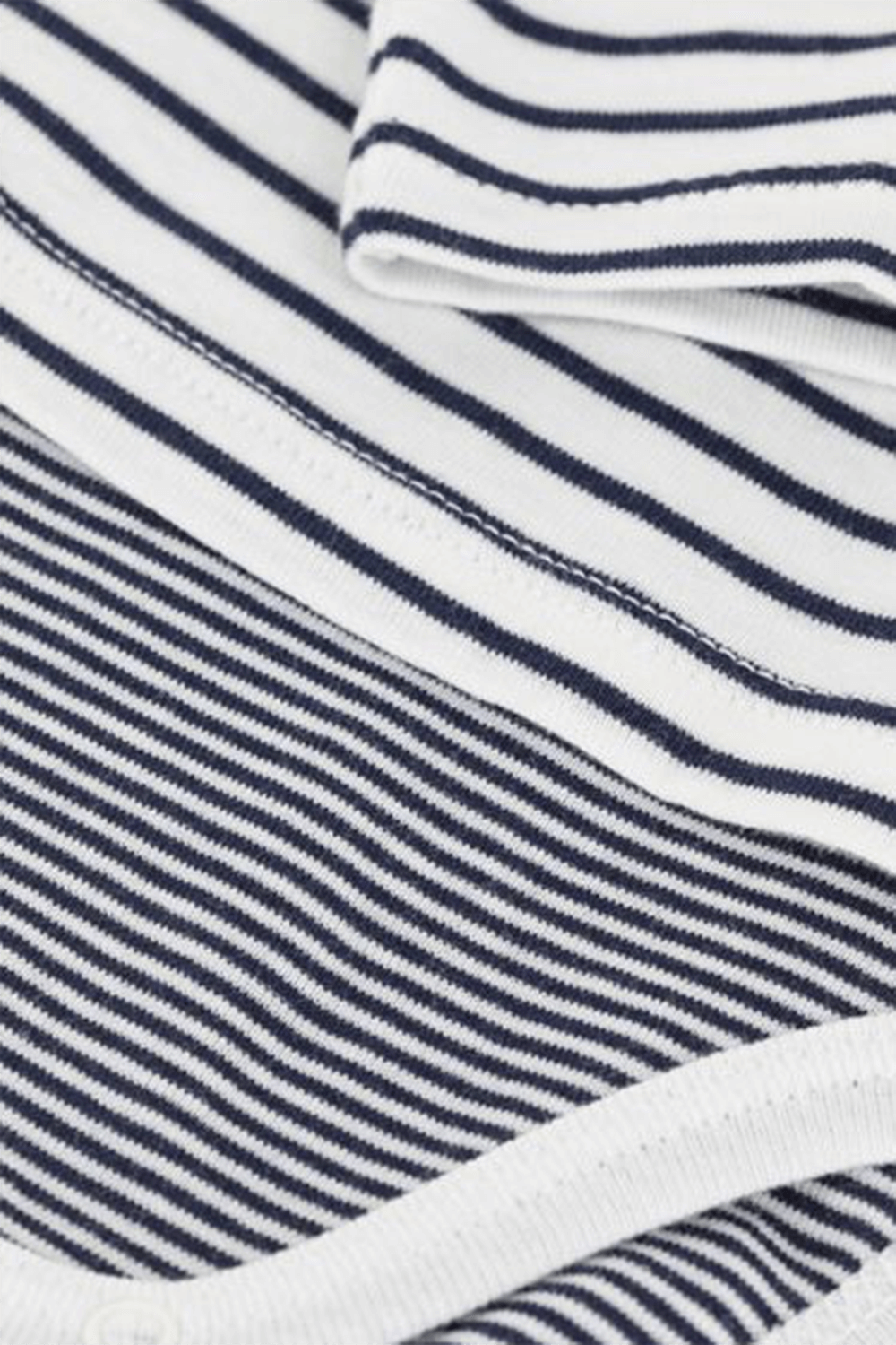 תמונת תקריב של בגד גוף פסים ארוך - גילאי 1-12 חודשים