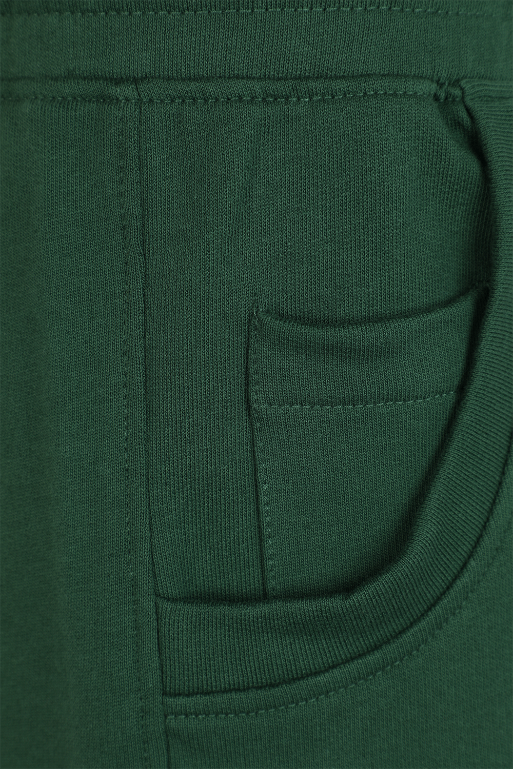 תמונה אחורית של מכנסי ג'וג קצרים ירוקים