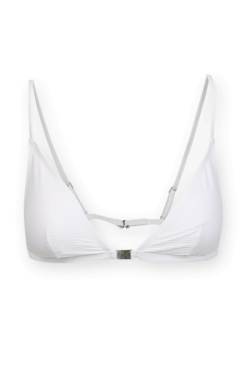 תמונה קידמית של Triangle Bikini Top in White