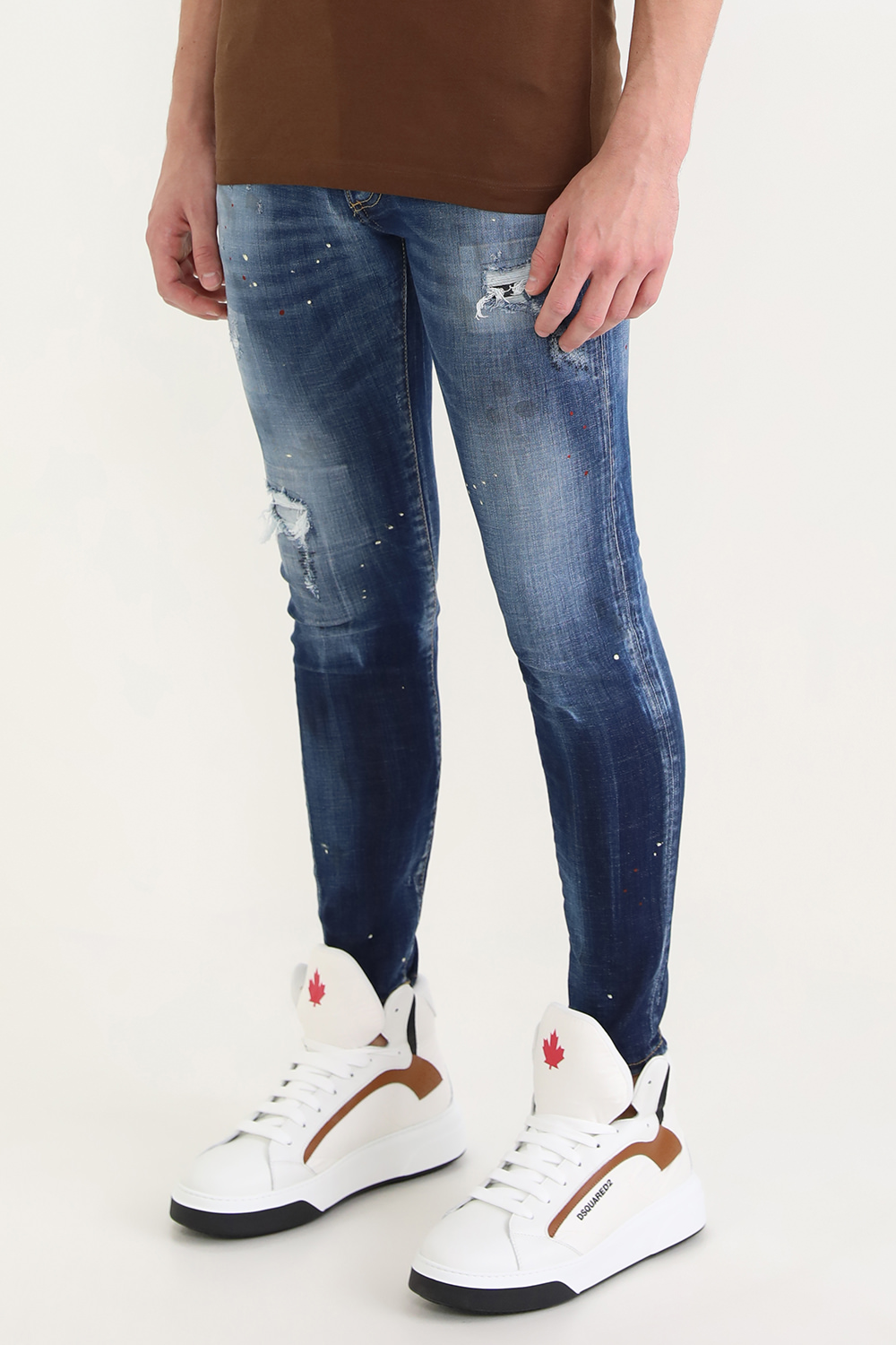 מכנסי סקיני ג'ינס טיידי בייקר DSQUARED2