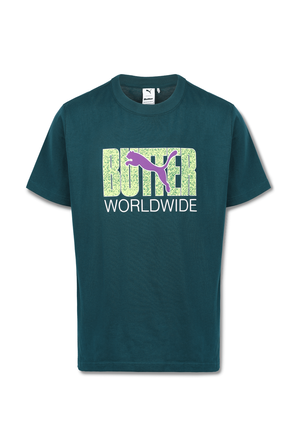 תמונה קידמית של פומה X באטר גודס חולצת לוגו בצבע כחול