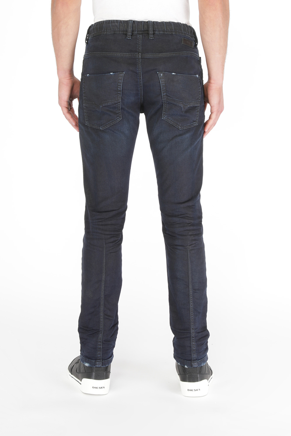 תמונת דוגמן אחורית של Krooley JoggJeans in Dark Blue Wash