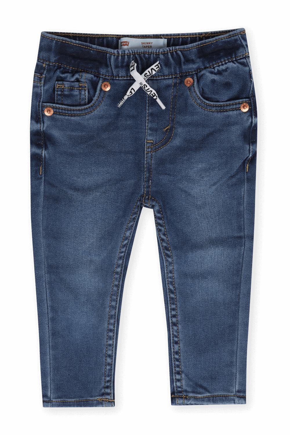 גילאי 1-2 מכנסי ג'ינס עם שרוכי קשירה בצבע כחול LEVI`S KIDS