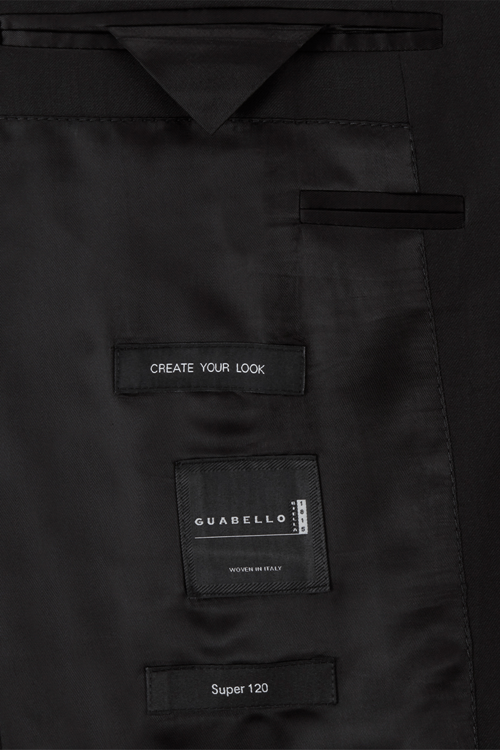 Black Slim Fit Jacket in Virgin Wool