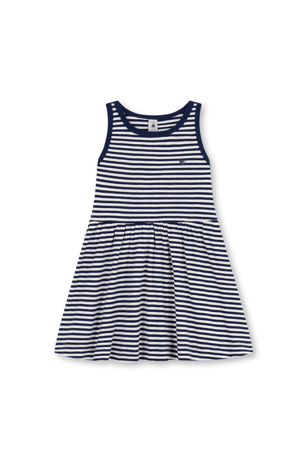 שמלת פסים קצרה - גילאי 6-12 PETIT BATEAU