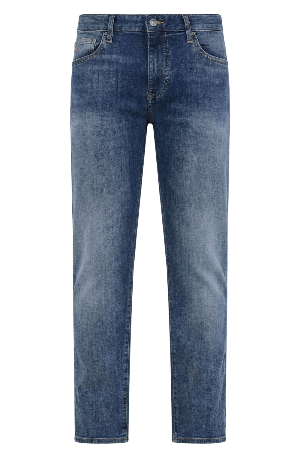 תמונה קידמית של מכנסי ג'ינס בגזרת סלים