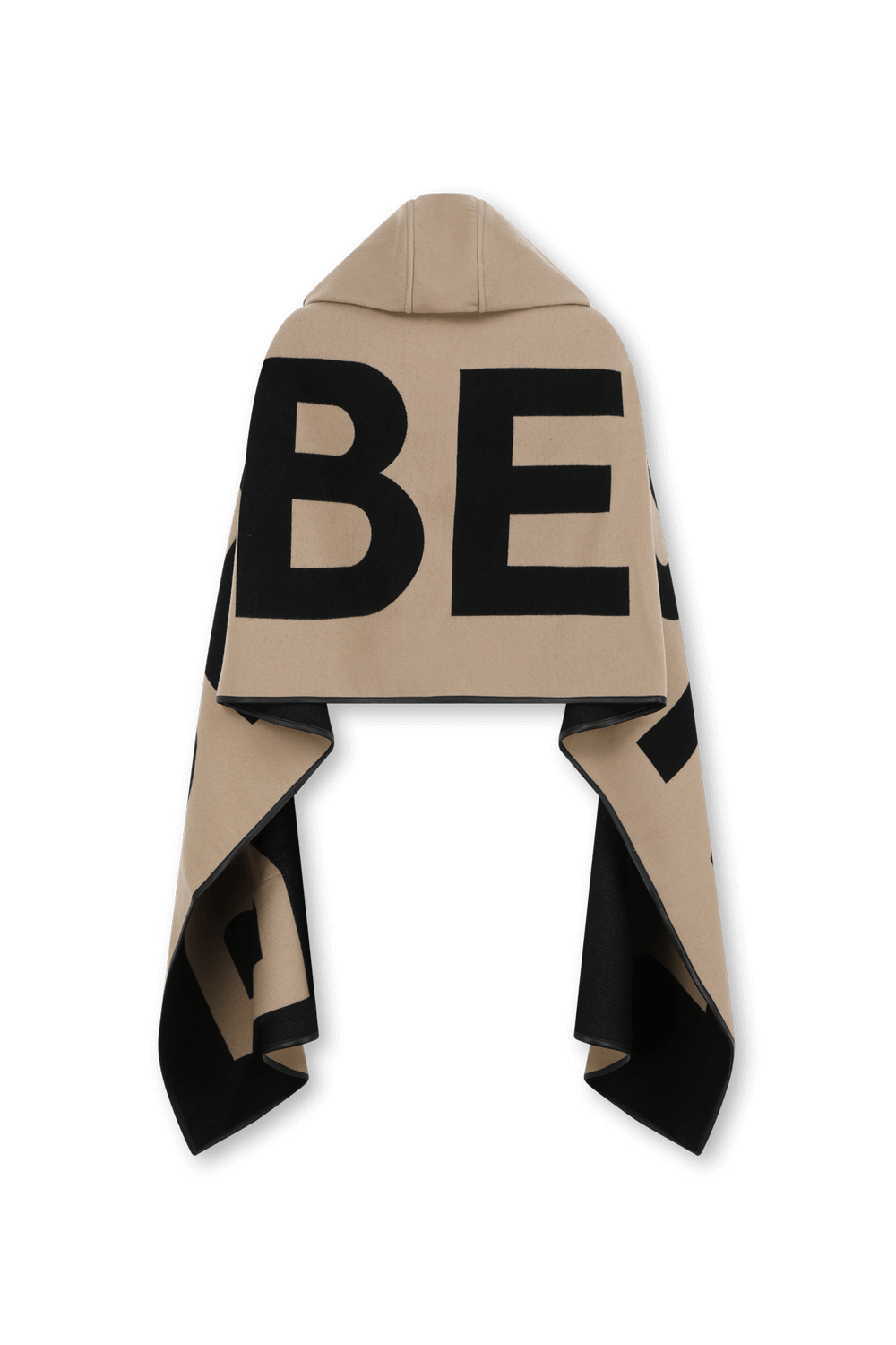 תמונה אחורית של שכמייה מצמר