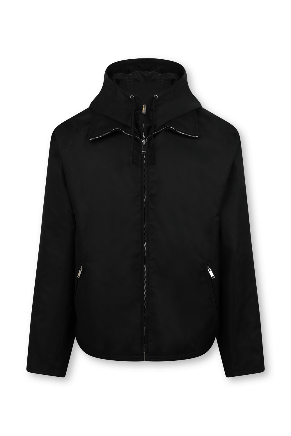 תמונה קידמית של ז'קט ניילון שחור