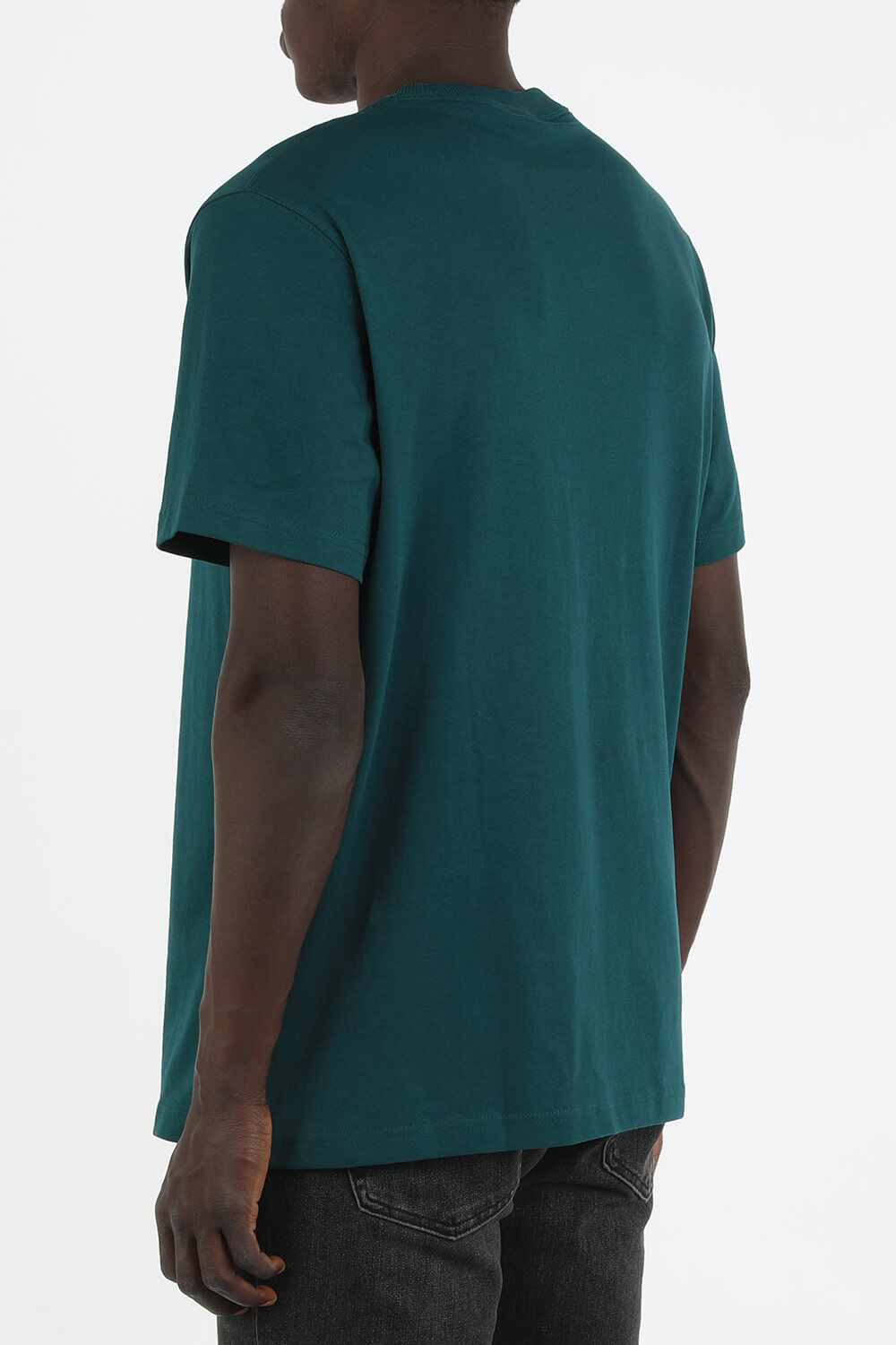 תמונת דוגמן אחורית של פומה X באטר גודס חולצת לוגו בצבע כחול