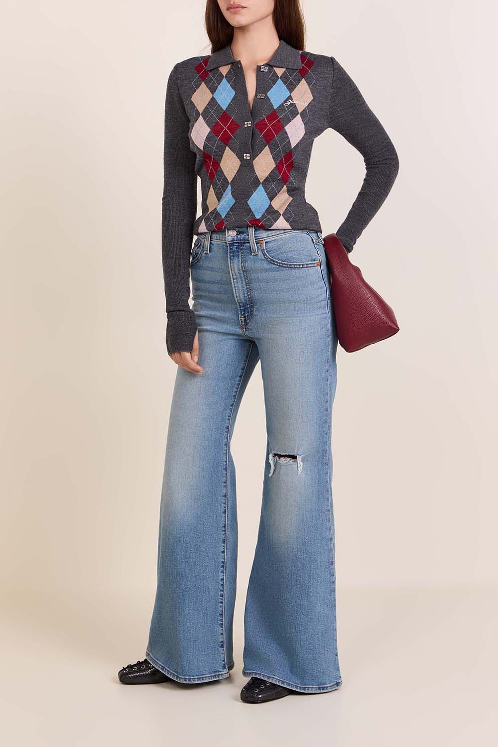 תמונת דוגמן קידמית של נעלי בלרינה