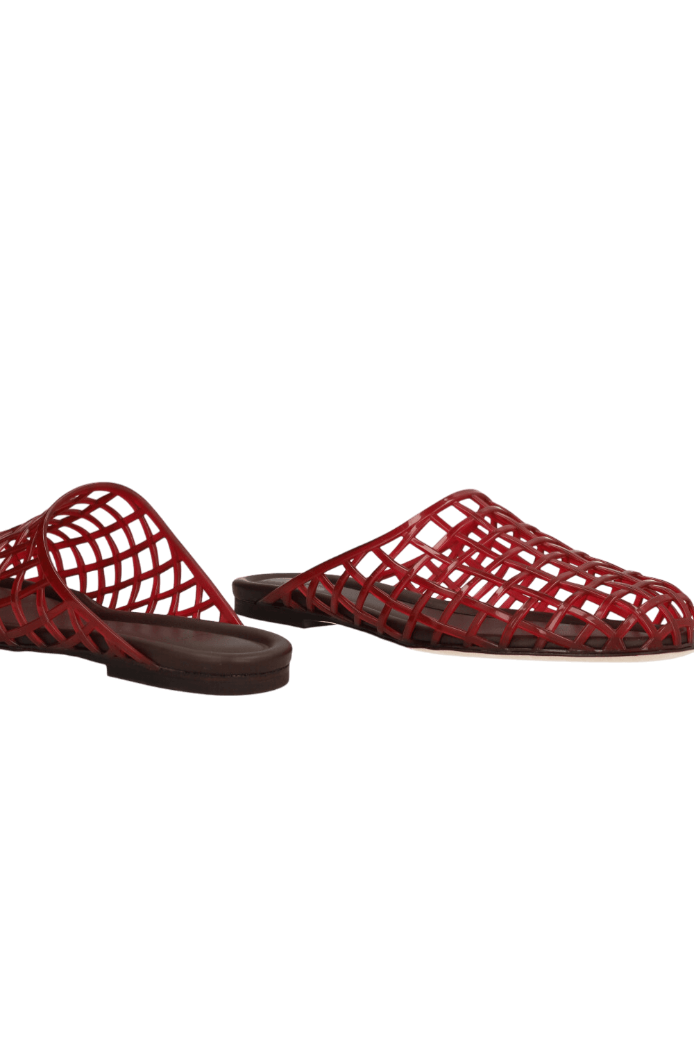 תמונת תקריב של כפכפי מיול רשת