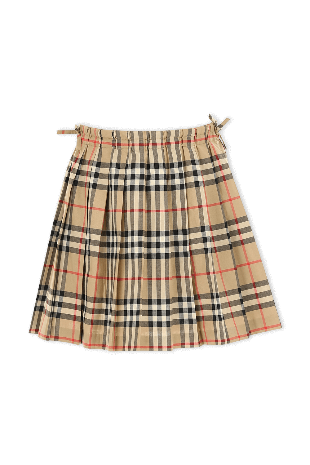 גילאי 3-14 חצאית פליסה בהדפס משבצות אייקוני BURBERRY
