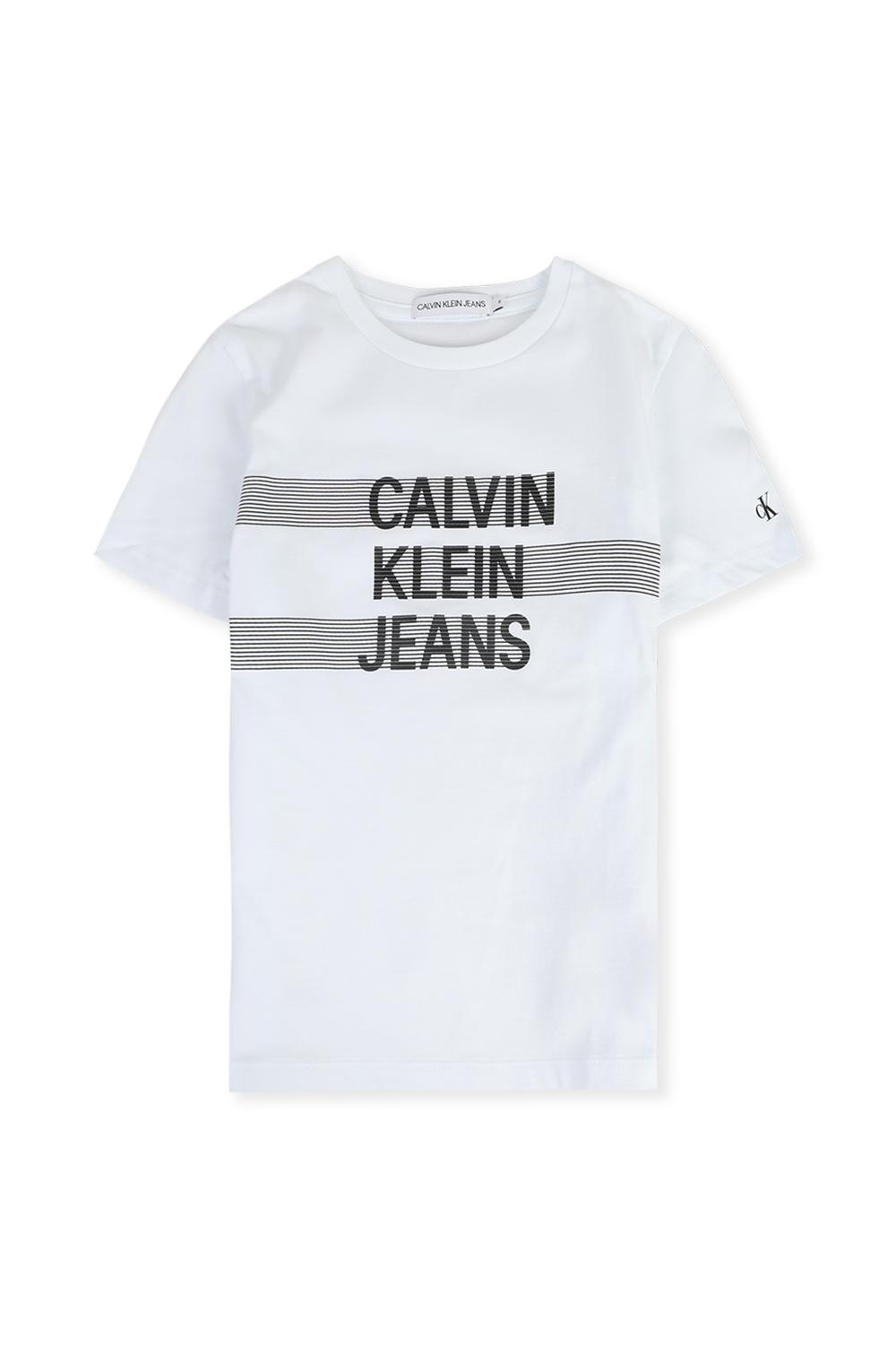גילאי 4-16 חולצת לוגו טי CALVIN KLEIN