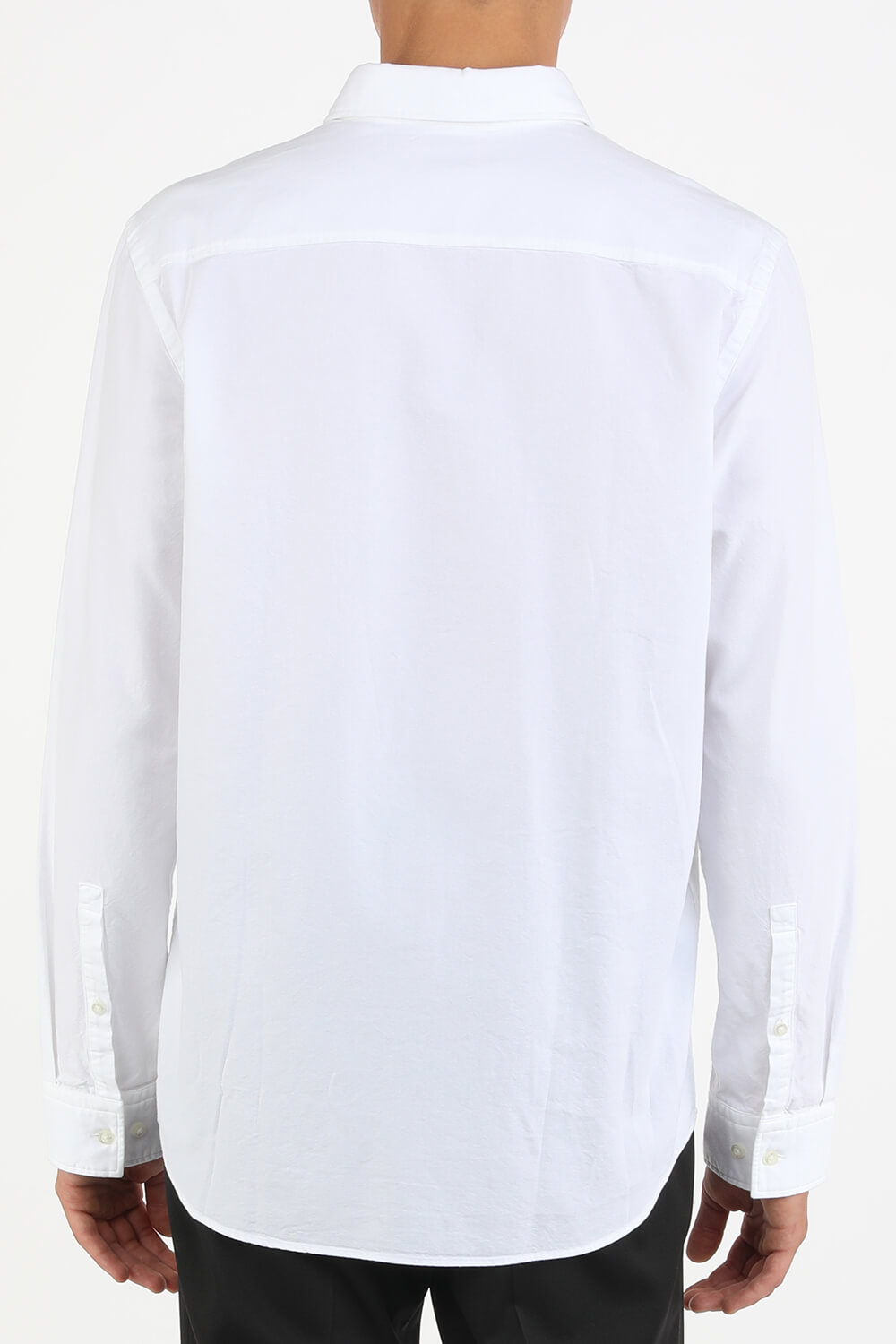 תמונת דוגמן אחורית של Rose Button Shirt in White