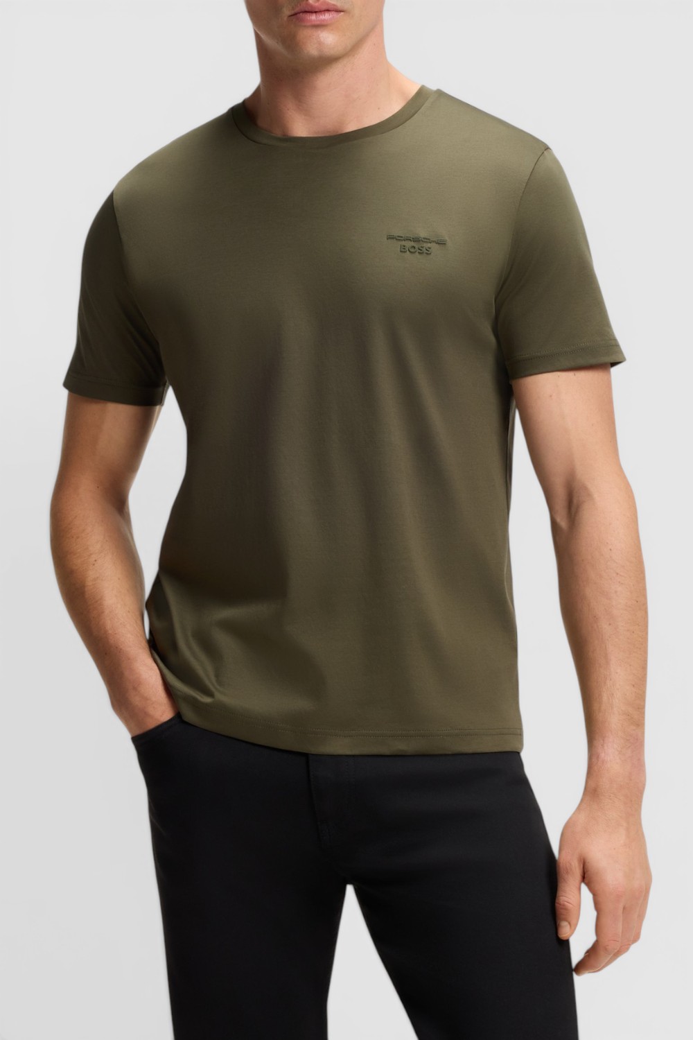 תמונת דוגמן קידמית של חולצת טי בוס X פורשה