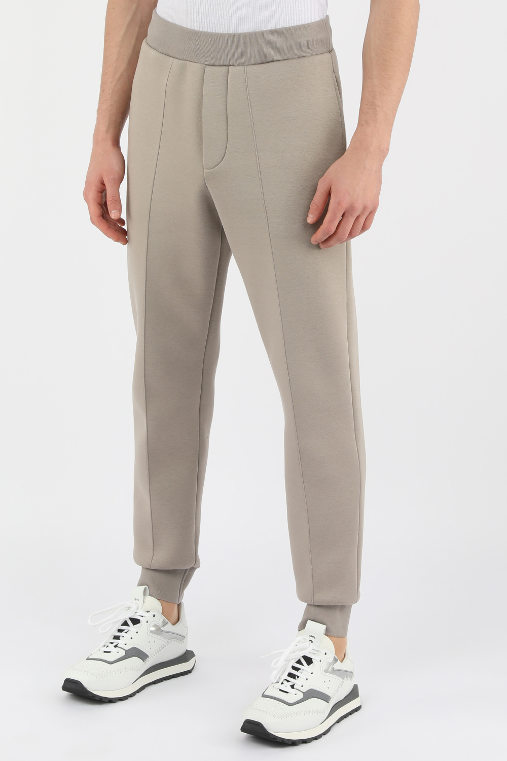 מכנסי טרנינג ארוכים עם קפל קדמי בגוון אפור BERLUTI
