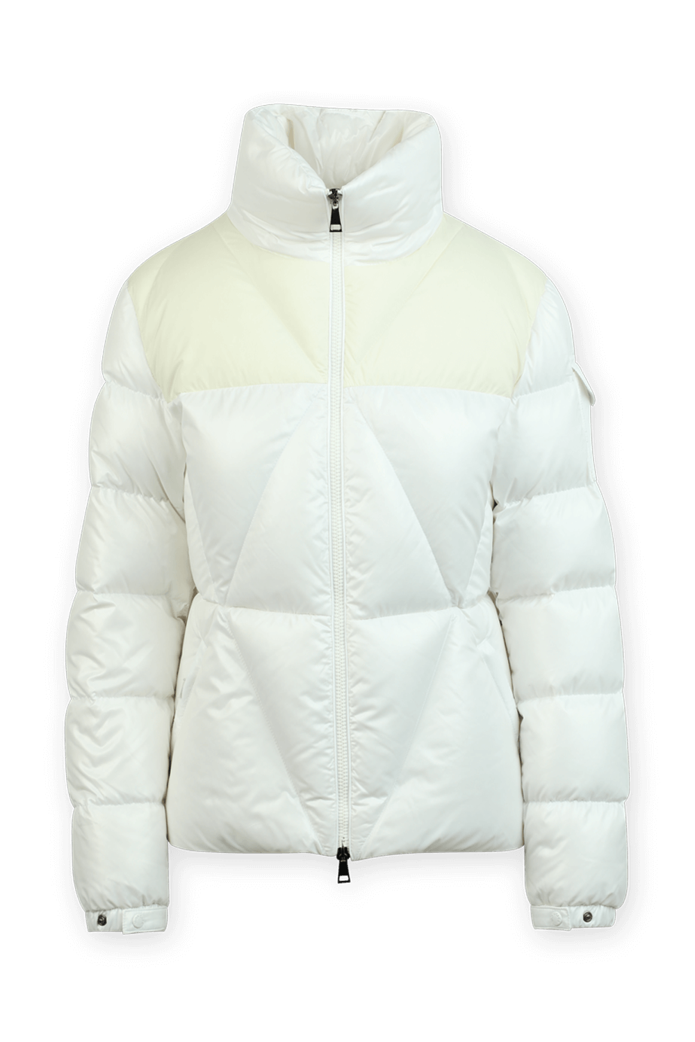 תמונה קידמית של מעיל פאפר מרוכסן בגוון לבן