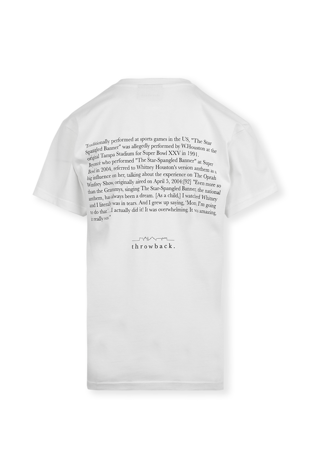 תמונה אחורית של USA Print Tshirt in White