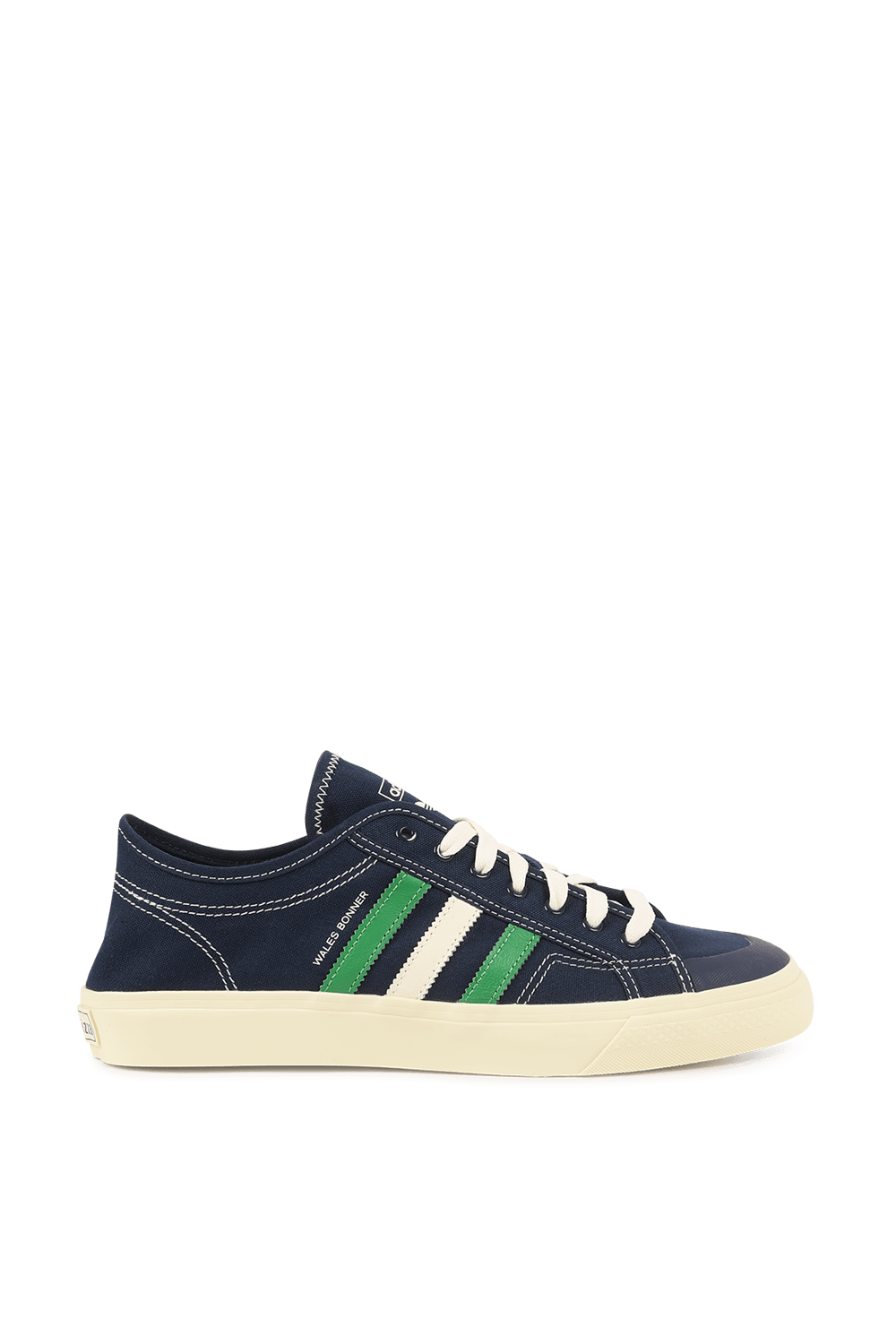 תמונה קידמית של Wales Bonner Nizza Lo Shoes in Indigo