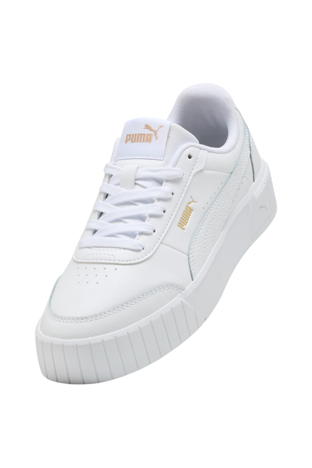 תמונה אחורית של נעלי סניקרס עור