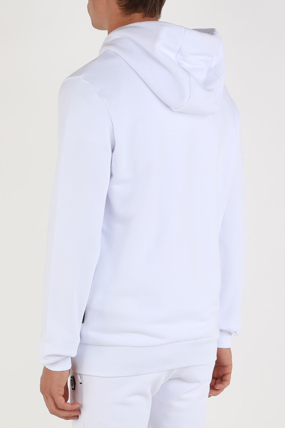 תמונת דוגמן אחורית של סווטשירט קפוצ'ון מרוכסן