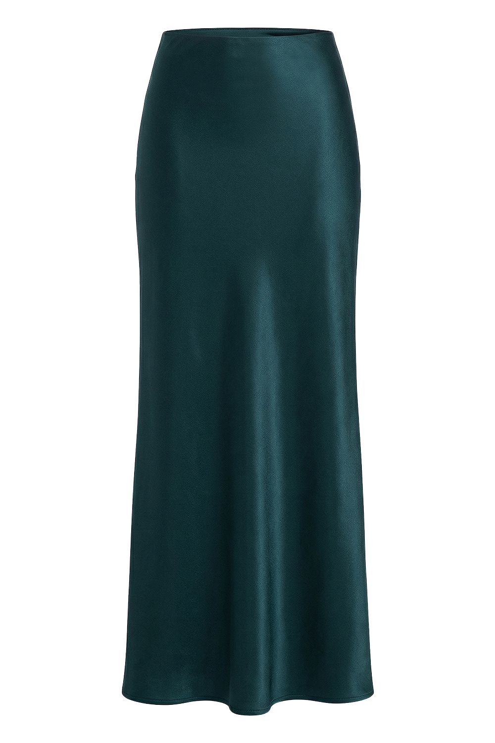 תמונה קידמית של חצאית מקסי סאטן